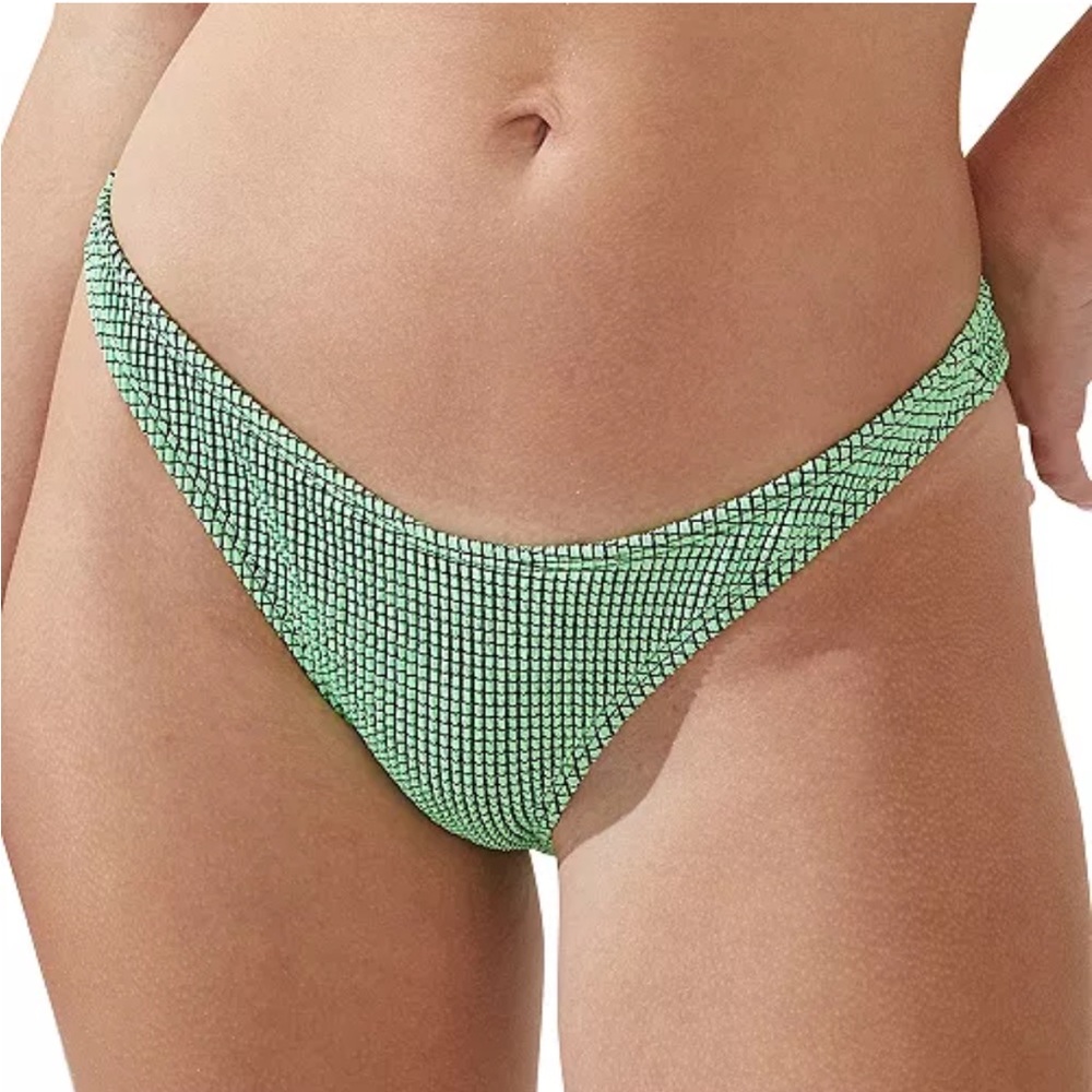 COTTON ON Women's Textured High Side Brazilian Bikini Bottoms size Small NWT